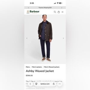 Barbour Brown Jacket with Plaid Lining